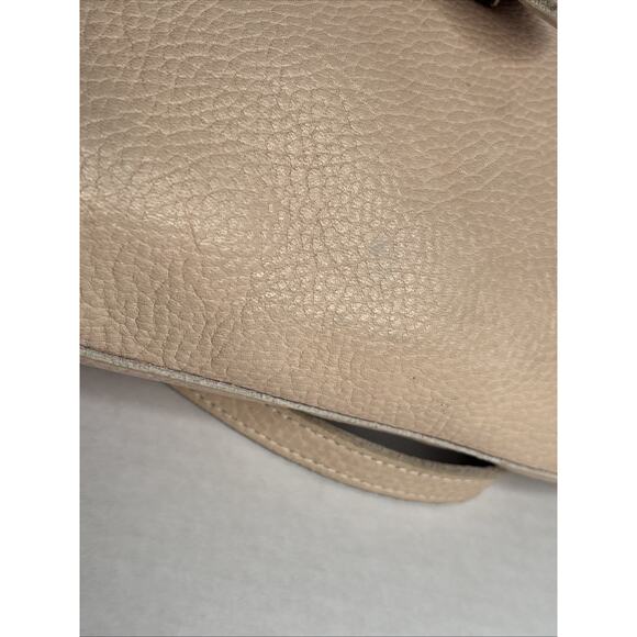 Two Bar West Leather Beige peach Cowhide shoulder bag Purse w/ Turquoise accent - Picture 13 of 13